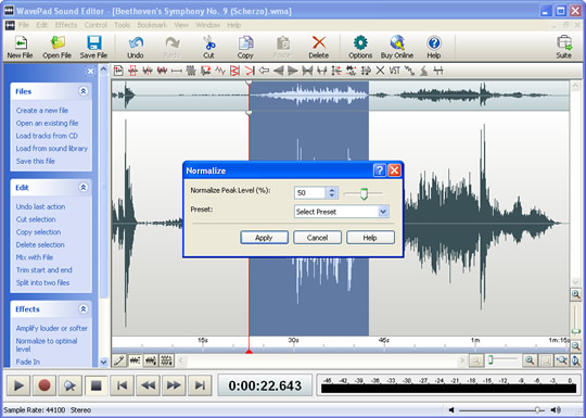 nch wavepad 5 audio editor